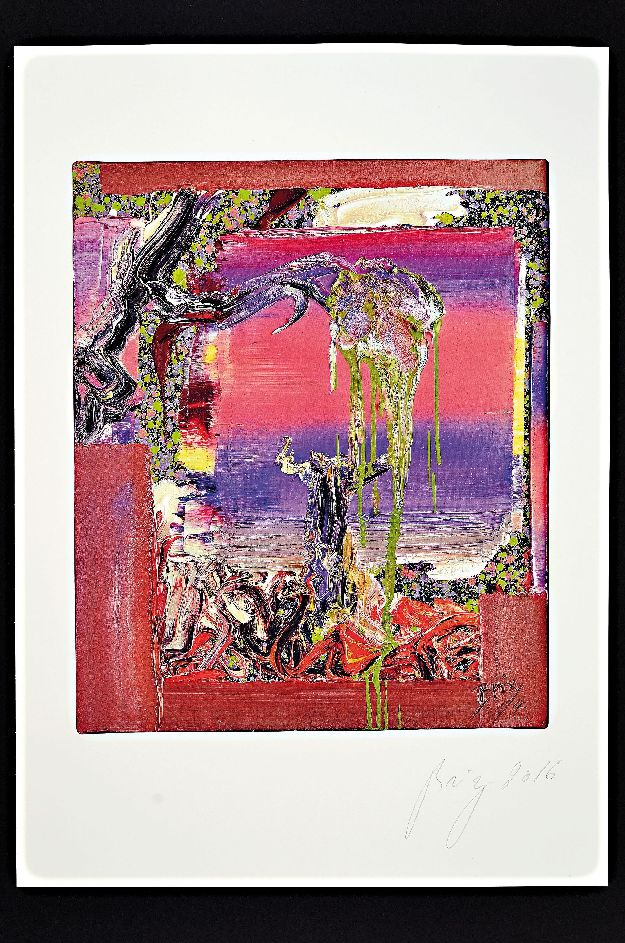 Detail l: Dietmar Brixy, geb. 1961 Mannheim, vier Offsetdrucke von 2014/2016, alle handsign., einer beschnitten, je ca. 42x30cm