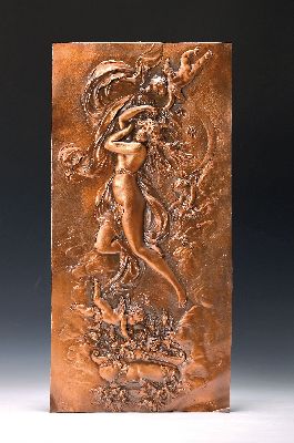 Image 26936339 - Jugendstil-Relief von Karl Sterrer d.Ä., 1844-1919, Luna-Allegorie auf den Mond, ...