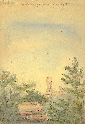 Image 26936774 - Unbekannter Künstler, datiert 1821, Die alte Münz bei Annweiler, Aquarell ...