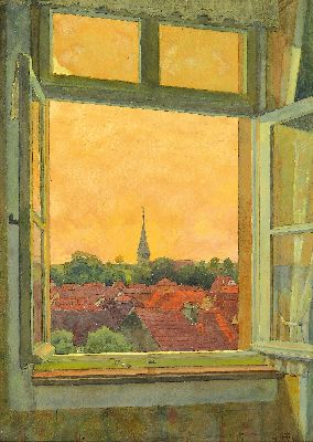 Image 26936777 - August Gebhardt, 1880 Geberschweier/Elsass- 1945 Stein bei Pforzheim, Blick aus dem ...