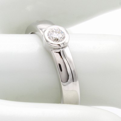 Image Ring mit Brillant, WG 750/000, Brill. ca. 0.29 ct Weiß/si, RW ca. 54 ...