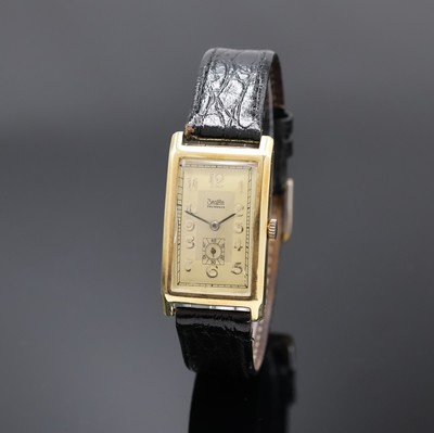 Image ZENTRA / TAVANNES rechteckige Armbanduhr in GG 585/000, Schweiz um 1935, Handaufzug, ...