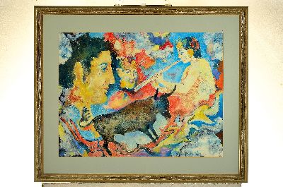 26936829k - Fritz Wiedemann, 1920-1987 Landau, 2 Arbeiten: 1x surrealistische Komposition mit ...