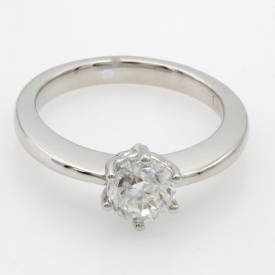 Image Ring mit Brillantsolitär, WG 750/000, Brill.ca. 1.00 ct Weiß/si in ...