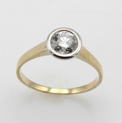 Image Ring mit Brillantsolitär, WG 585/000, Brill.ca. 1.03 ct feines Weiß/p2 in ...