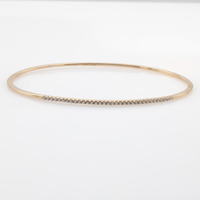 26936888a - Schmaler Armreif mit Brillanten, RG 750/000,Brill. zus. ca. 0.32 ct feines ...
