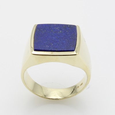 Image 26936914 - Herrenring mit Lapislazuli, GG 585/000, RW ca. 62 Schätzpreis: 2300, - EUR