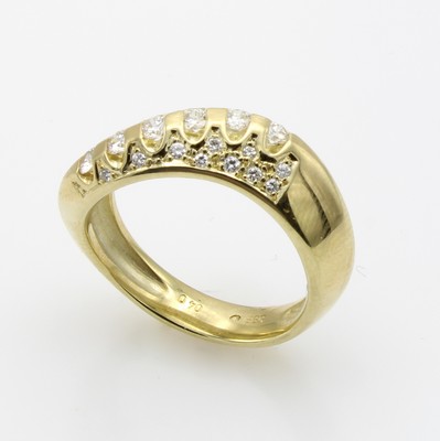 Image 26936929 - Ring mit Brillanten, GG 585/000, Brill. zus.ca. 0.40 ct Weiß/vs, RW ca. 57 ...