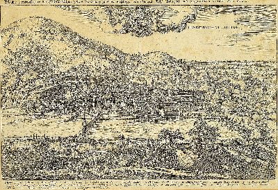 26936986a - Vier Kupferstiche zu Heidelberg, 18. Jh., a. Stadt Heidelberg mit Belagerung von 3 ...