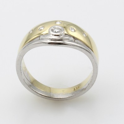Image 26937014 - Ring mit Brillanten, GG/WG 585/000, Brill. zus. ca. 0.11 ct Weiß/si, RW ca. 54 ...
