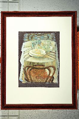 26937038k - Lutz Raffel, geb. 1943 Ostpreussen, Frühstück für zwei, Tempera auf ...