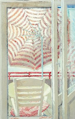 Image 26937039 - Lutz Raffel, geb. 1943 Ostpreussen, Sonnenschirm, Tempera auf Malkarton, betitelt, ...