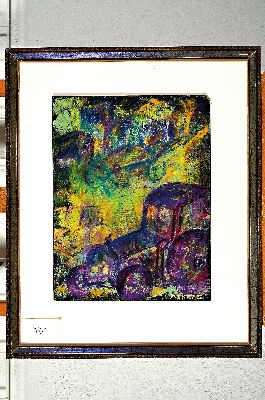 26937049k - Esteban Fekete, 1924-2009, Der Traktor, Mischtechnik auf Papier/Karton, rechts unten ...