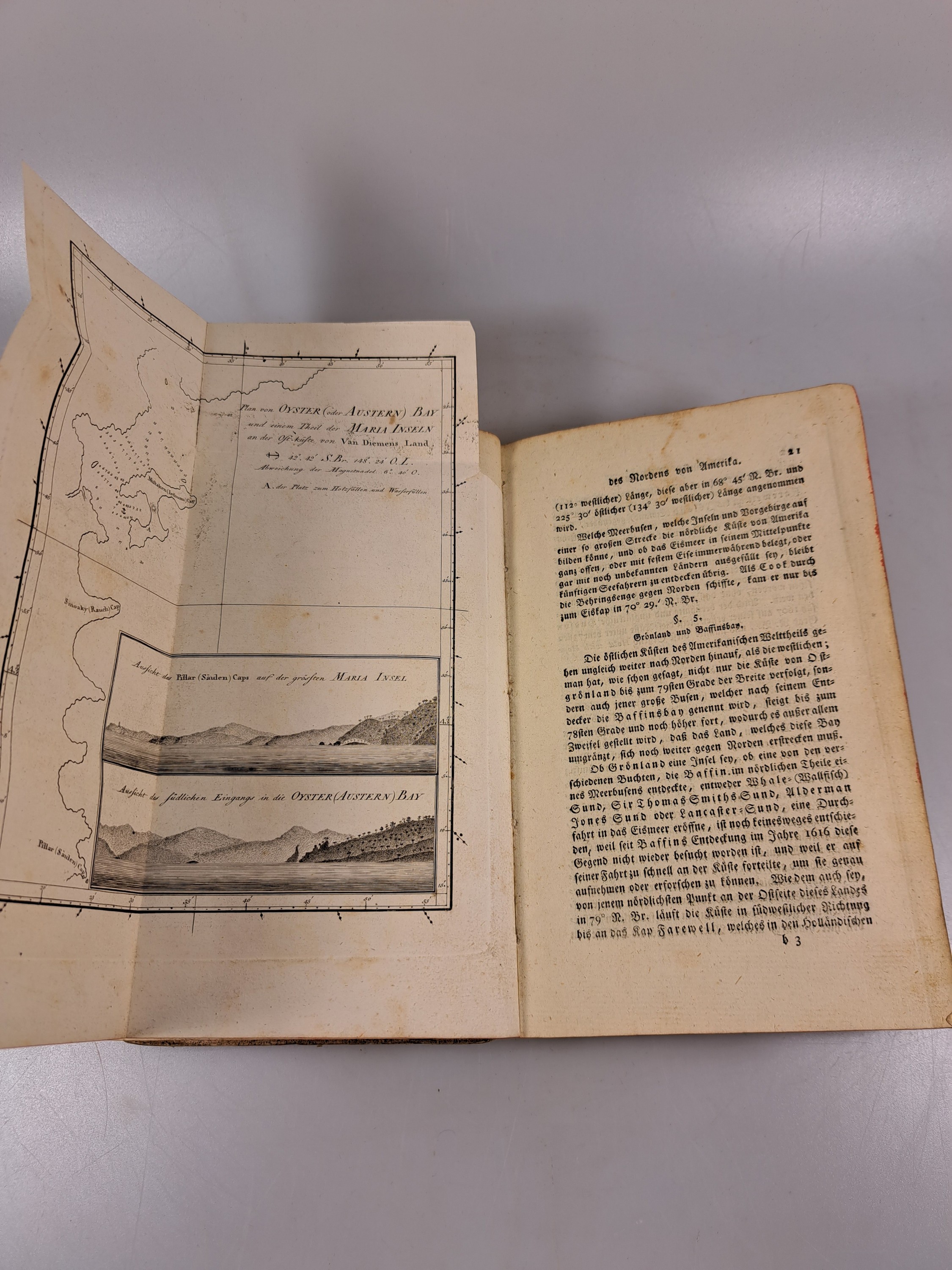 Detail h: Georg Forster: Geschichte der Reisen, die seit Cook an der Nordwest- und Nordost-Küste von Amerika... unternommen worden sind, Berlin 1792 Vossische ...