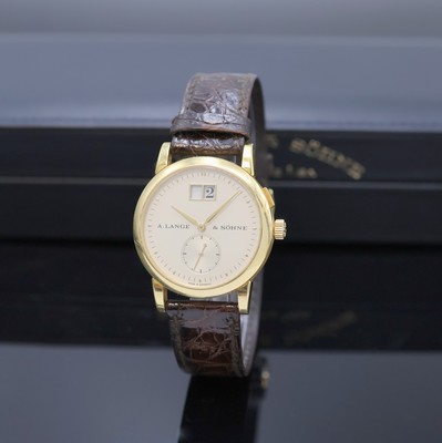 Image A. LANGE & SÖHNE Saxonia Armbanduhr mit Großdatum in GG 750/000 Referenz ...