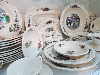 26937177b - Umfangreiches Kaffee- und Speiseservice Sarreguemines, "Obernai", 2. ...
