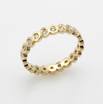 Image Memoryring mit Brillanten, GG 585/000, 22 Brill. in Spiegelfassungen zus. ca. 0.30 ct ...