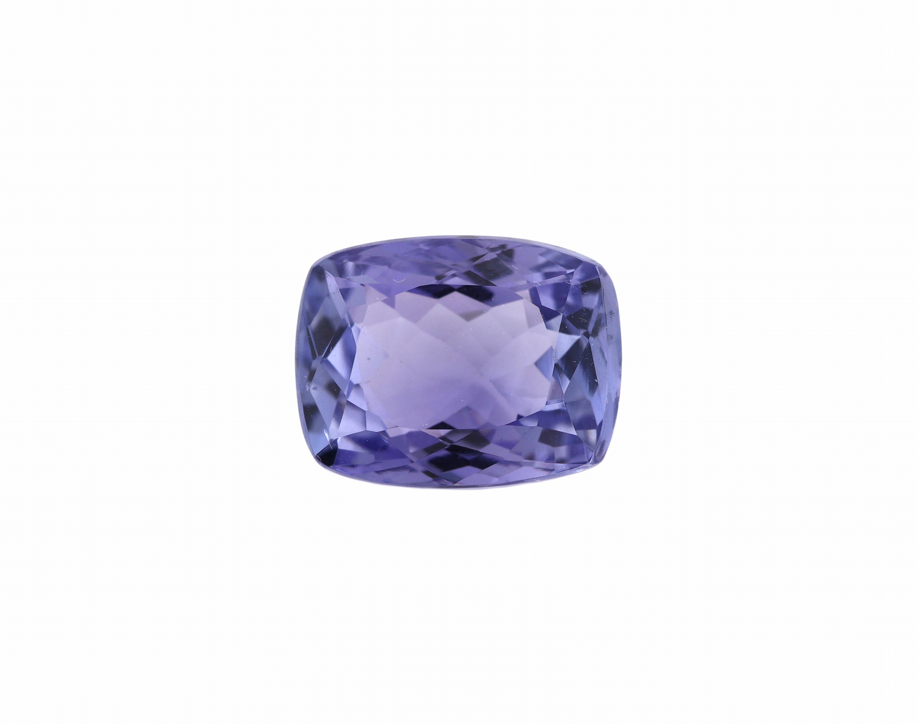 Loser Tansanit, ca. 3.61 ct, Kissenschliff, ca. 10 x 7.7 x 5.3 mm