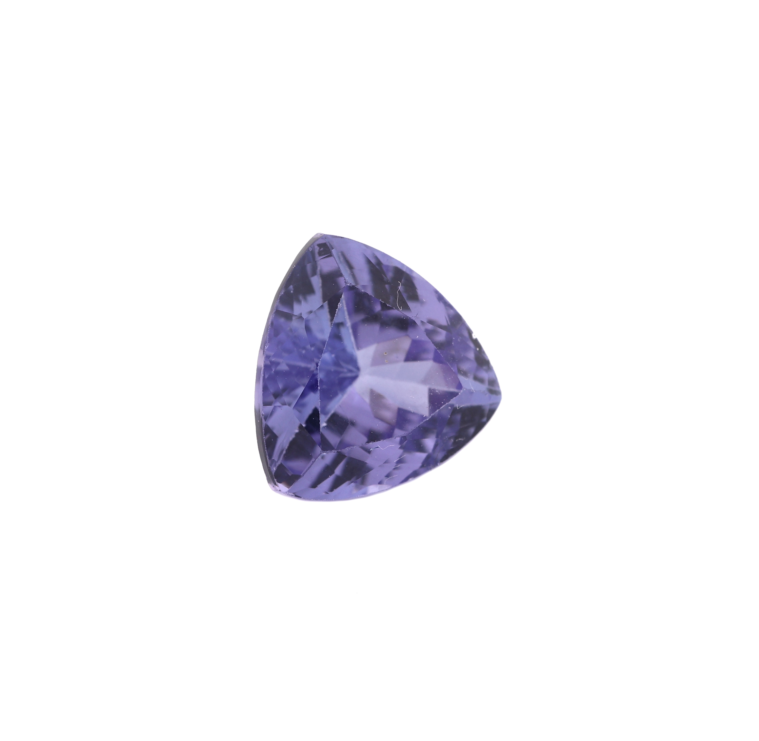 Detail a: Loser Tansanit, ca. 3.00 ct, facett. Triangel, ca. 9.2 x 9.1 x 5.4 mm