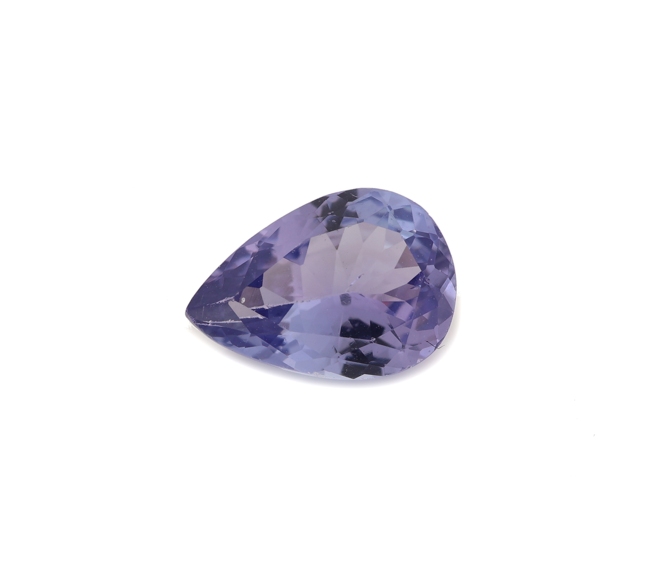 Loser Tansanit, ca. 1.54 ct, facett. Tropfen
