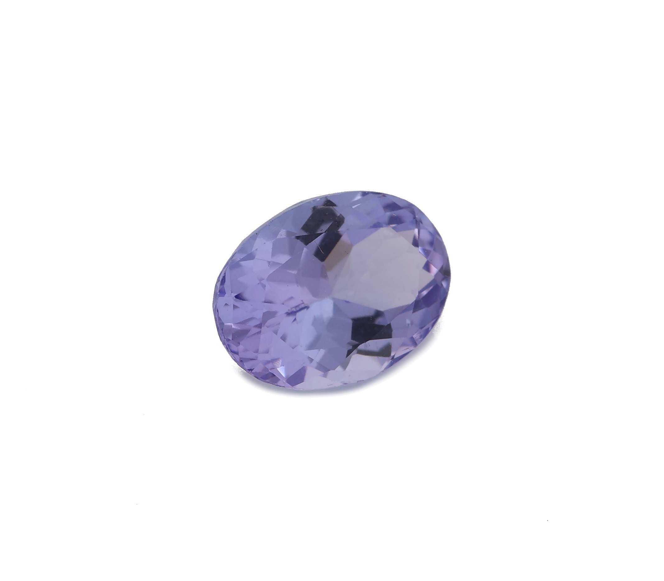Detail a: Loser Tansanit, ca. 1.73 ct, ovalfacett.