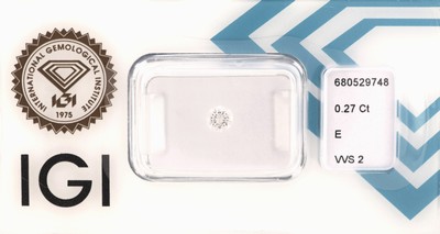 Image Loser Brillant, 0.27 ct hochfeines Weiß(E)/vvs2, eingeschweißt, mit ...
