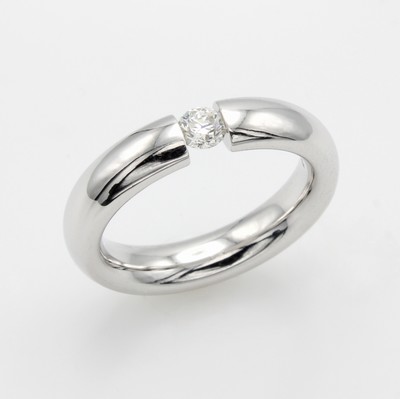 Image Spannring mit Brillantsolitär, WG 585/000, Brill. ca. 0.25 ct Weiß/si, ...