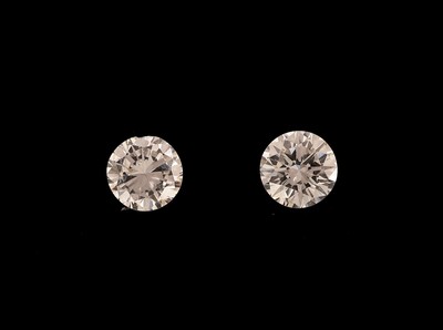 Image Lot 2 lose Brillanten, zus. ca. 0.46 ct Weiß-l.get.Weiß/vs-si ...