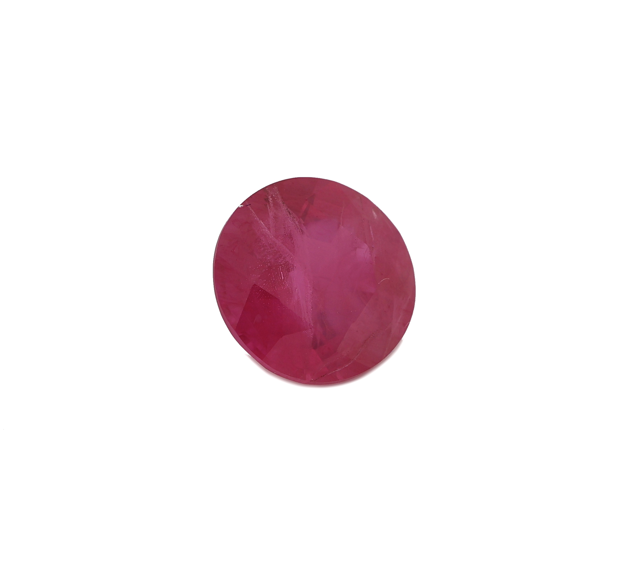 Detail a: Loser Rubin 1.15 ct, rundfacett., Herkunft Burma (Myanmar), erhitzt, mit Expertise von Gemmological International Laboratories Canada