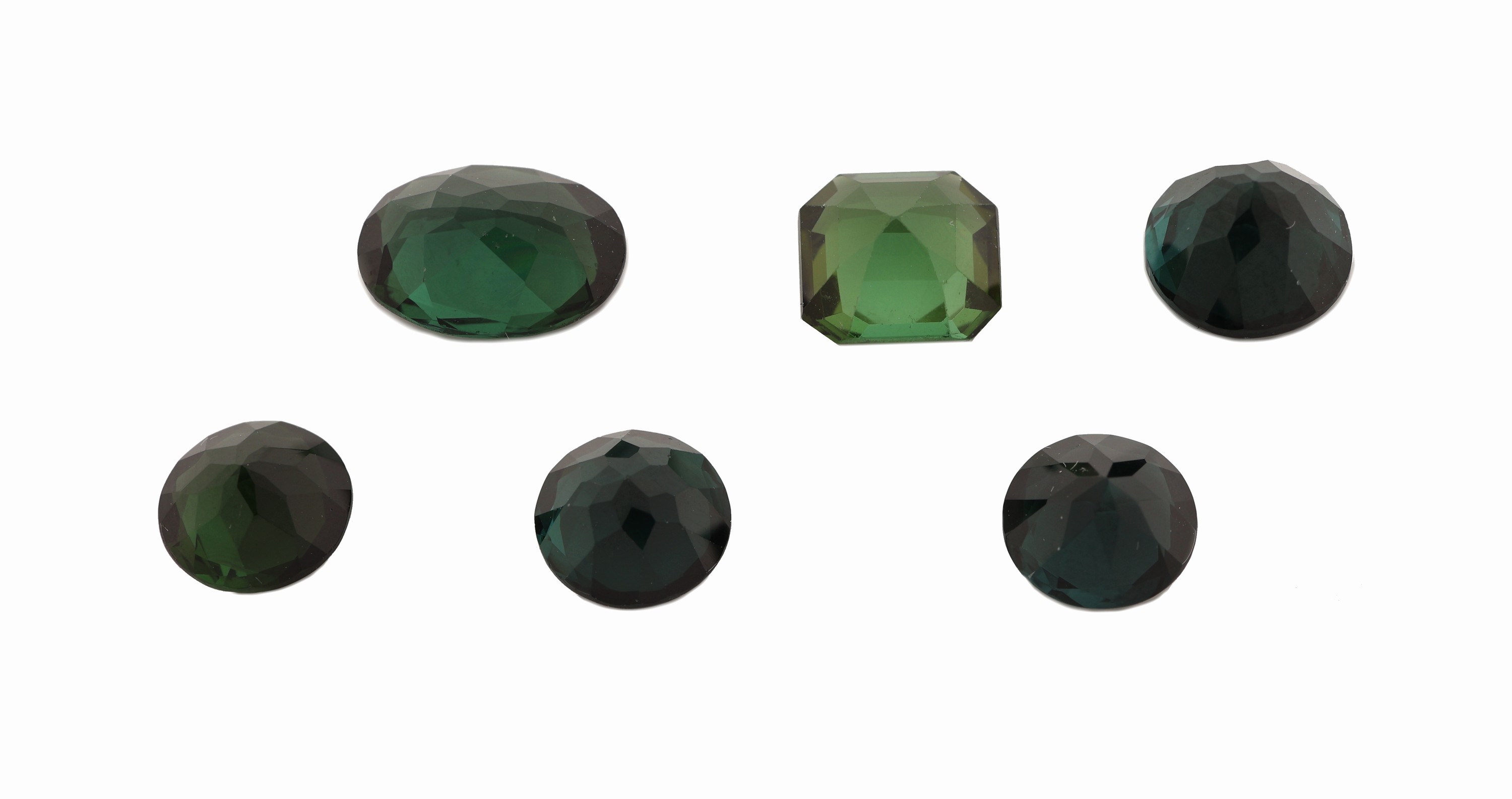 Detail a: Lot 6 lose Turmaline, zus. ca. 10.24 ct, versch. Größen, Formen und Farbnuancen