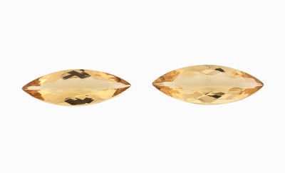 Image Lot 2 Gold Berylle, zus. ca. 7.71 ct, facett. Navettes Schätzpreis: 800, - EUR