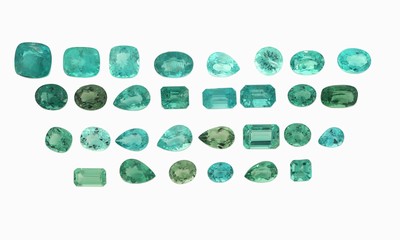 Image 26937732 - Lot 30 lose Apatite, zus. ca. 38.8 ct, in versch. Größen, Formen und ...