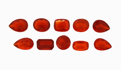 Image 26937734 - Lot 10 lose Feueropale, zus. ca. 10.4 ct, in versch. Größen, Formen und ...