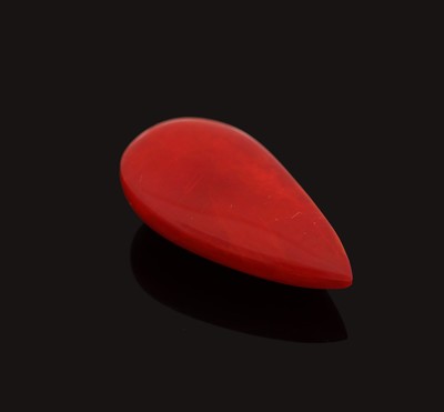 26937741e - Loser roter Opal, ca. 24.3 ct, tropfen- förmiger Cabochon, Red Multi Fire, ca. 33.1 ...