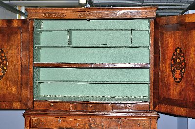 26937906a - Frühes Barock-Kabinett, Stollenschrank, Rheinland/Niederrhein, um 1700/20, in der ...