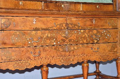 26937906b - Frühes Barock-Kabinett, Stollenschrank, Rheinland/Niederrhein, um 1700/20, in der ...