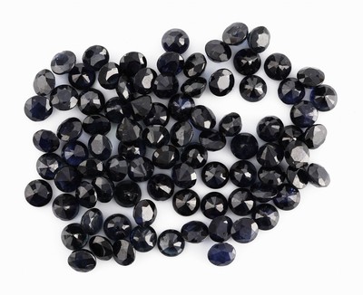 Image Lot loose sapphires , approx. 17.91 ct, round bevelled in different sizes, stones ...