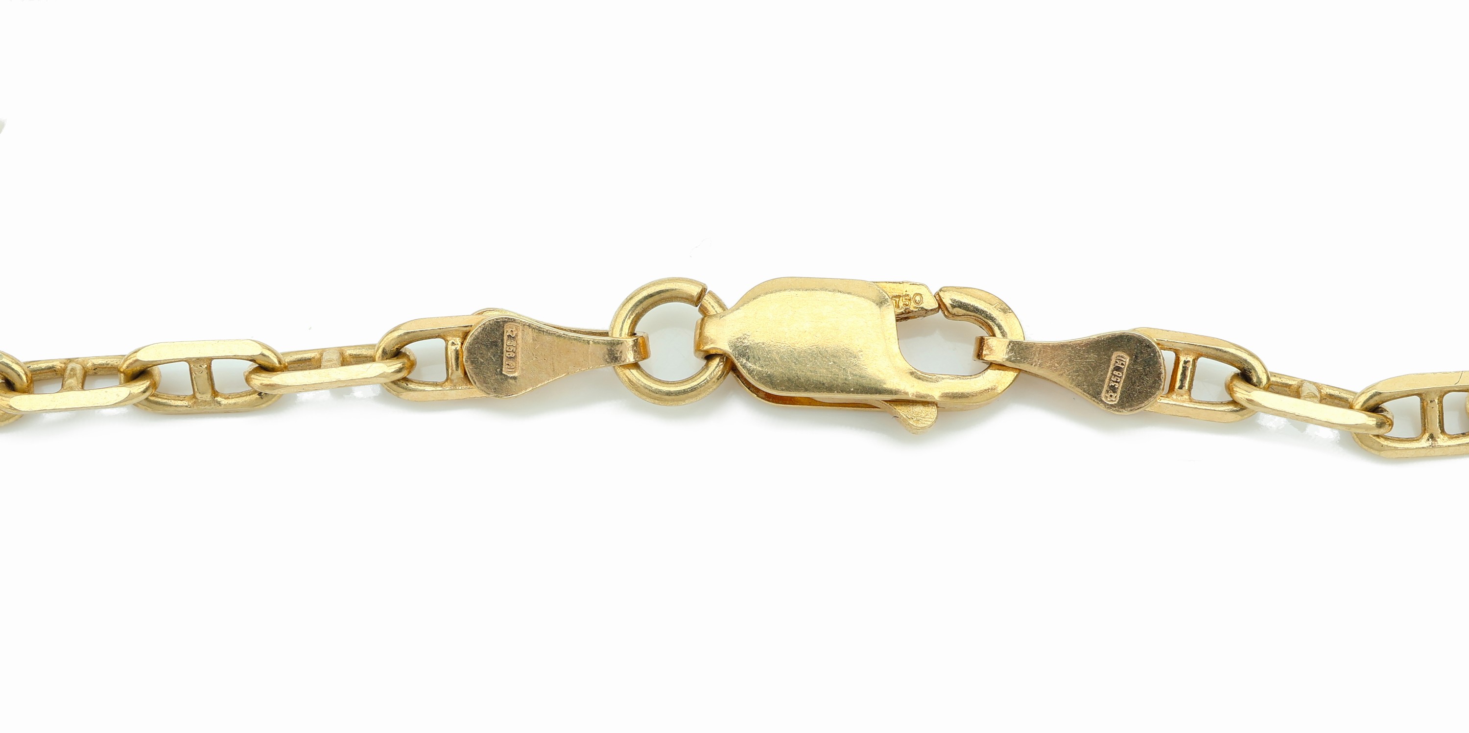 Detail b: 14 kt Gold Münz-Armband, GG 585/000, lose gefasste Goldmünze, 20 Mark, 1878, Ludwig II. König von Bayern, Armband GG 750/000, L. ca. 18 cm, ...