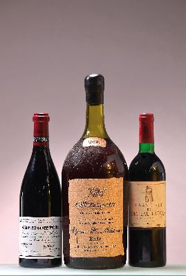 26938152a - Vieil Armagnac 1962, 2.5l, 48% Vol., Etikett mit Widmung der Firma Roche an Professeur ...