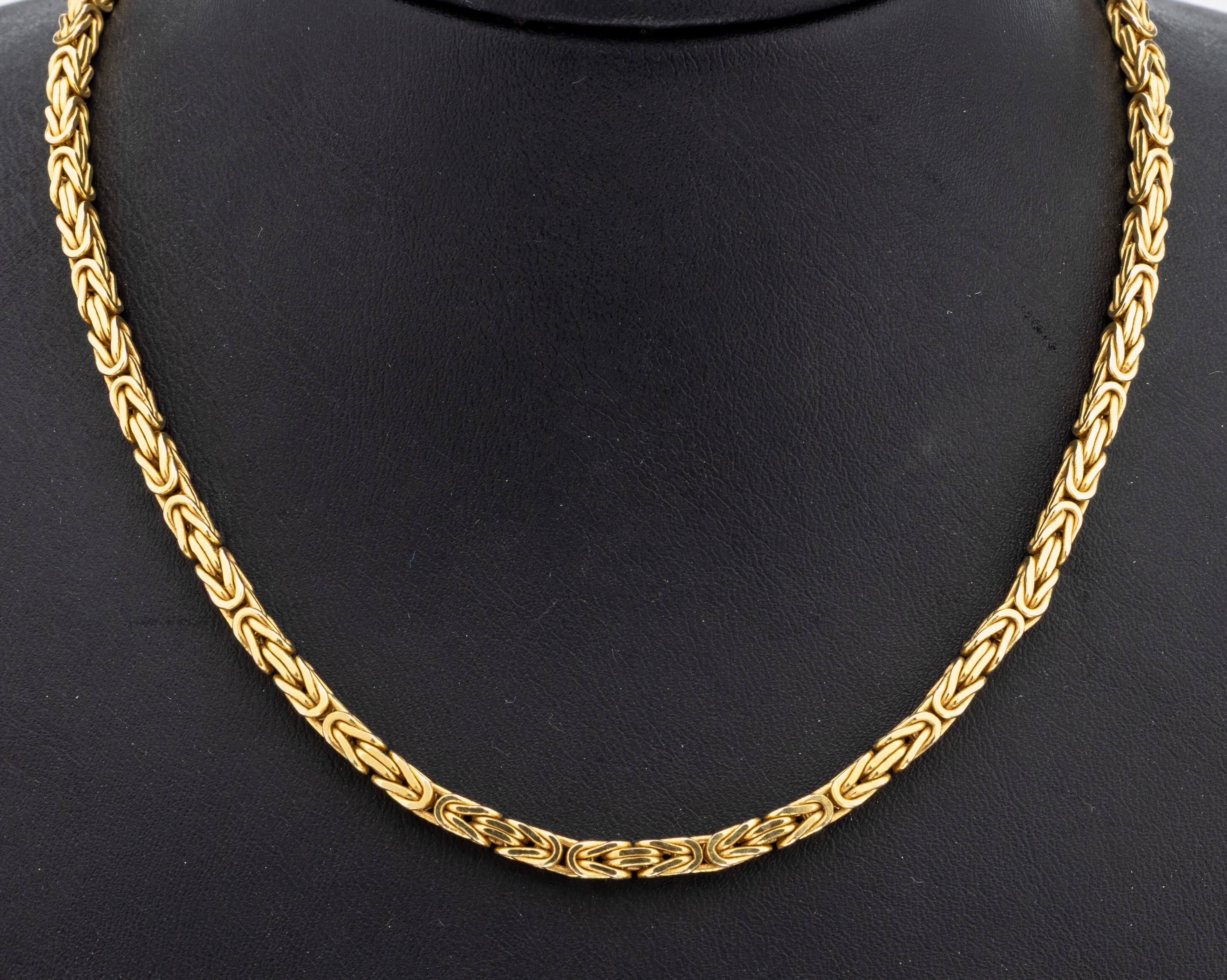 14 kt Gold Königskette, GG 585/000, ca. 47.6 g, L. ca. 60 cm, Karabinerschließe