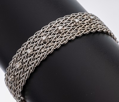 Image 26938831 - 18 kt Gold Brillant-Armband, WG 750/000, 7 Brillanten zus. ca. 0.14 ct Weiß/si, ...