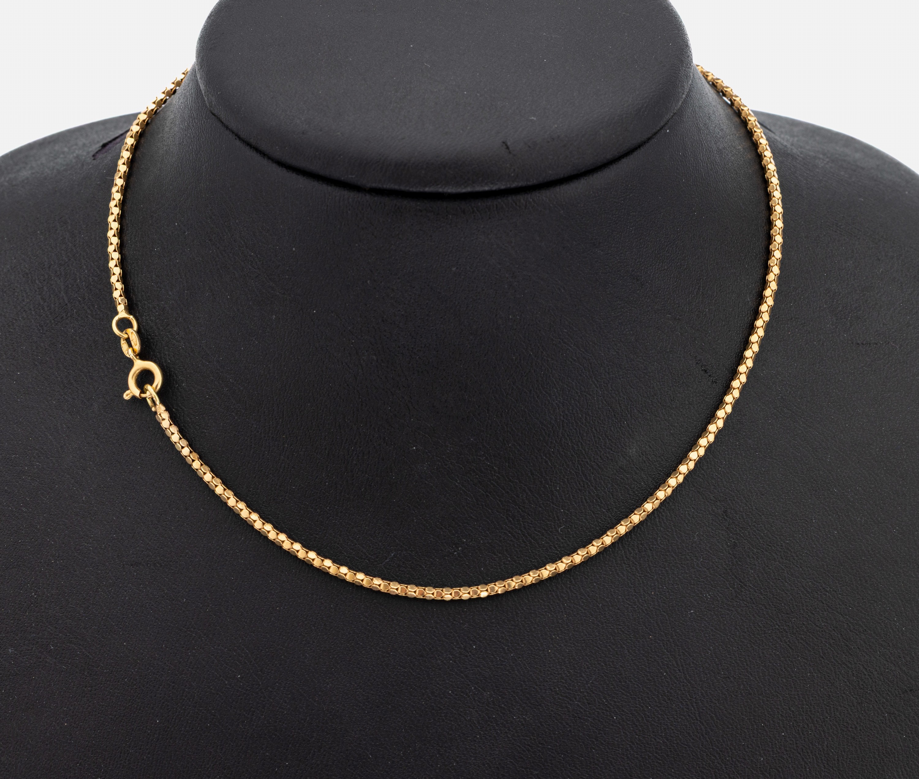 18 kt Gold Kette, GG 750/000, L. ca. 44.5 cm, Federringschließe, ca. 5.8 g