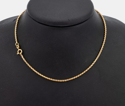 Image 18 kt Gold Kette, GG 750/000, L. ca. 44.5 cm, Federringschließe, ca. 5.8 g