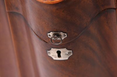 26939417a - Besteckkasten, wohl englisch, Ende 19. Jh., Nußbaumfurnier mit Fadenintarsien, im ...