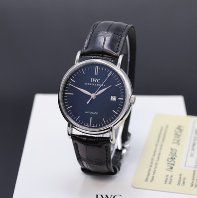 Image 26940764 - IWC Herrenarmbanduhr Portofino Referenz IW356305, Automatik, Edelstahlgeh. inkl. orig. ...