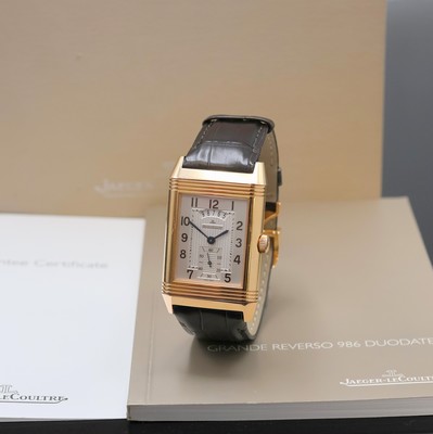 Image 26940772 - Jaeger-LeCoultre Herrenarmbanduhr Grande Reverso 986 Duodate in Roségold 750/000 ...
