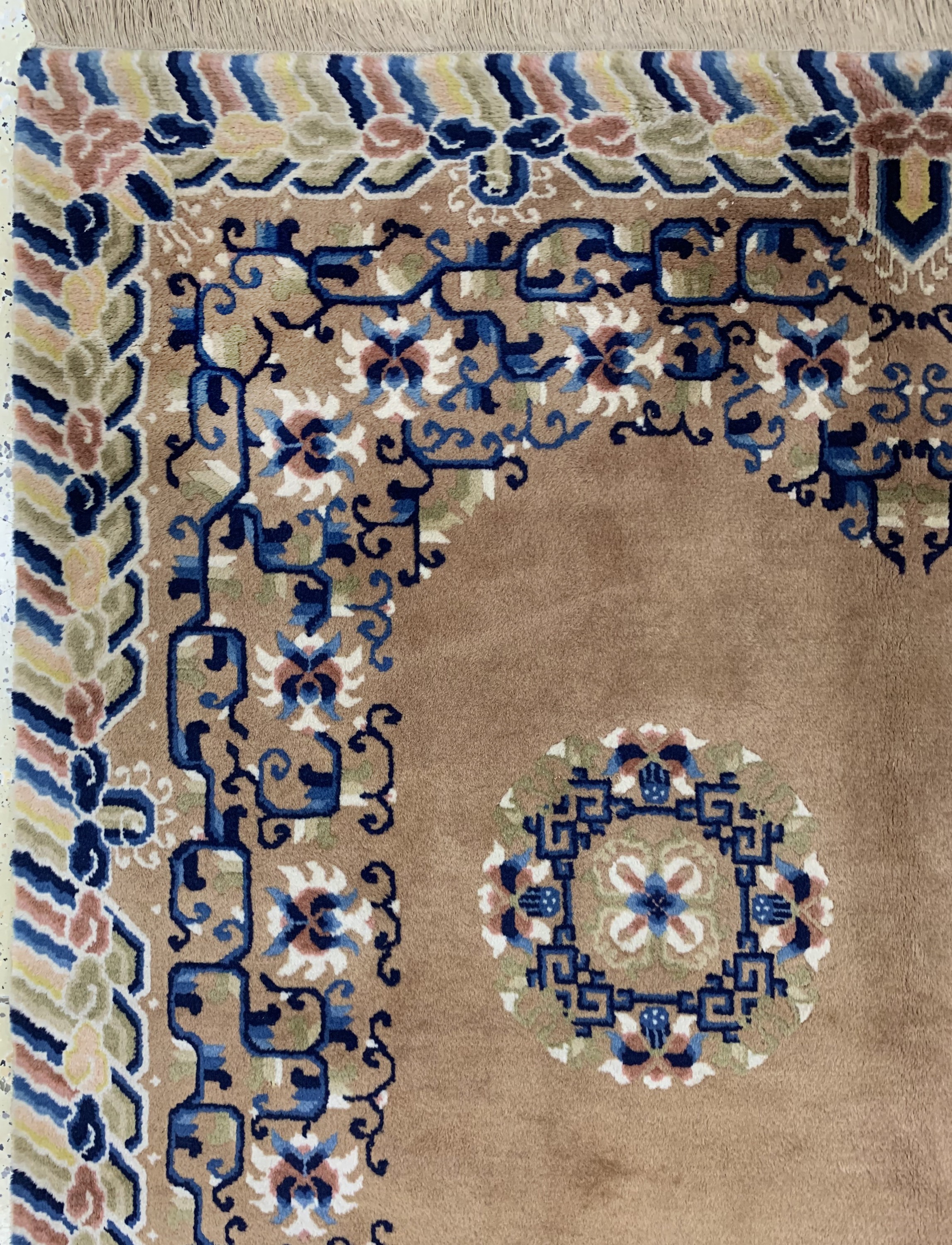 Detail d: Peking, China, Ende 20.Jhd, Wolle auf Baumwolle, ca. 245 x 155 cm, EHZ: 2