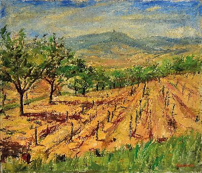 Image 26940825 - Erich Schug, 1906 Ludwigshafen-1982 Bad Dürkheim, Landschaft in der Pfalz, ...