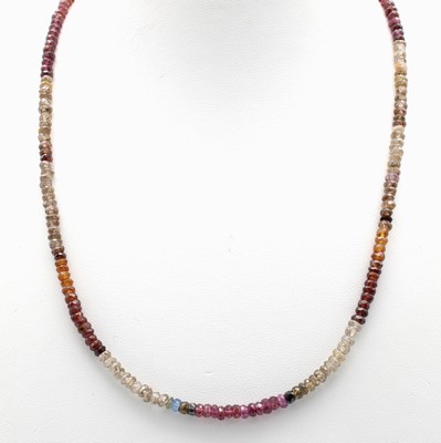 Image 26941016 - Kette mit Saphiren, Schließe GG 585/000, Saphire in versch. Farben u. Farbnuancen, ...