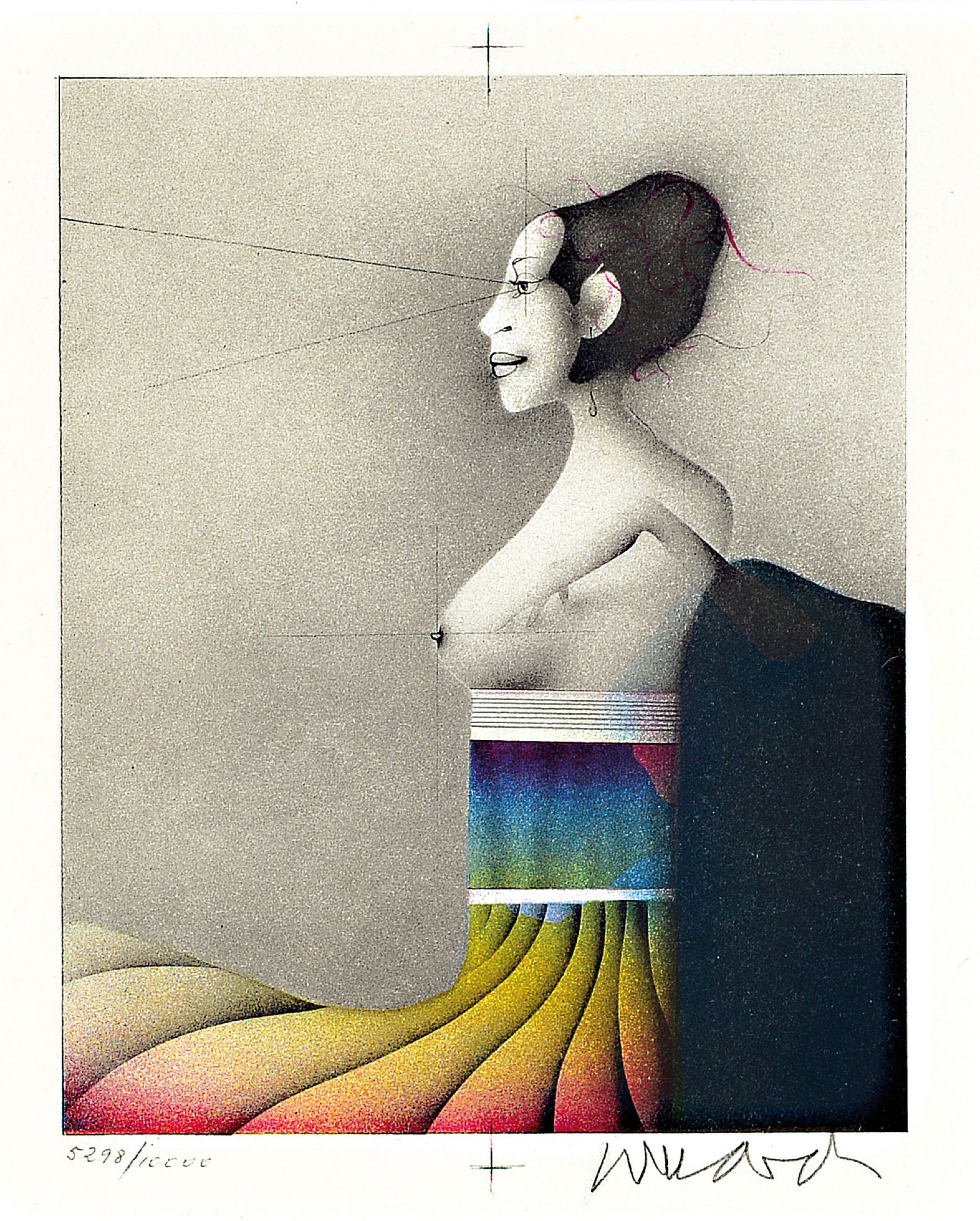 Detail a: Paul Wunderlich, 1927 - 2010, drei Lithografien, alle num. und handsigniert,a. num. 5298/1000, PP-Ausschnitt ca. 17 x 14 cm, Rahmen ca. 34 x 30.5 cm, ...